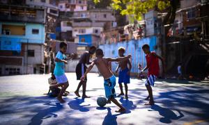 Favela Football: The kids of Brazil play the ever-famous street football.